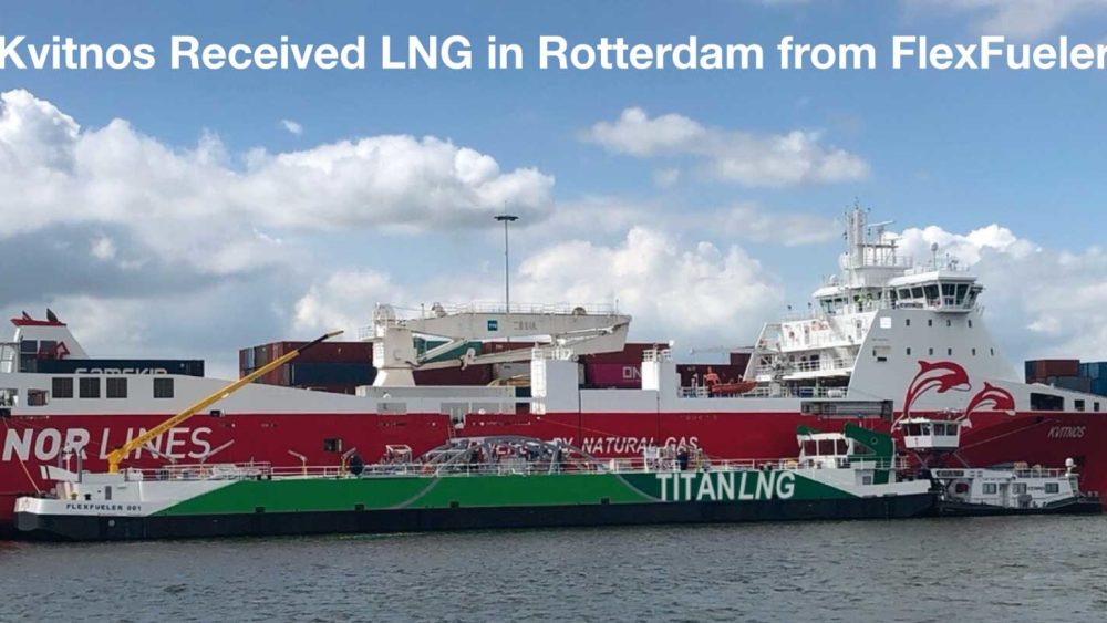 Kvitnos Received LNG in Rotterdam from FlexFueler